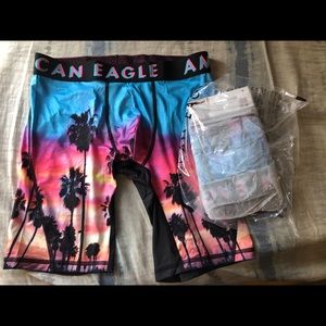 American Eagle Mens Boxers Palm Trees California M